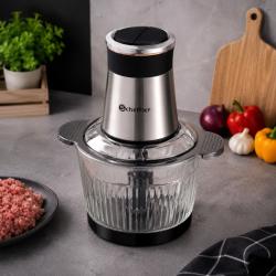 Мощен XL чопър и месомелачка 5L - Голяма стъклена купа, смилане на мес