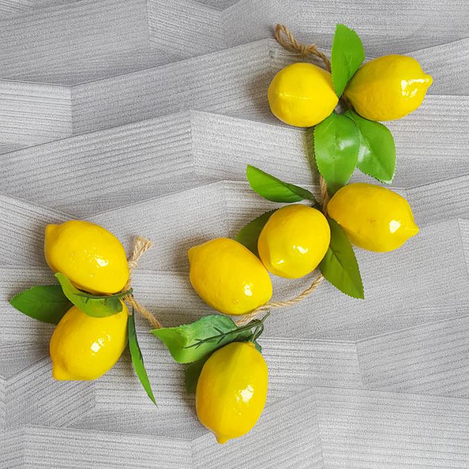 3130 Връзка изкуствени лимони за декорация