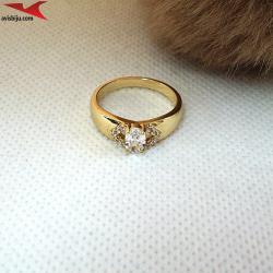 Пръстен с 14К златно покритие и с цирконий