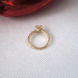 Пръстен с 14К златно покритие и с цирконий