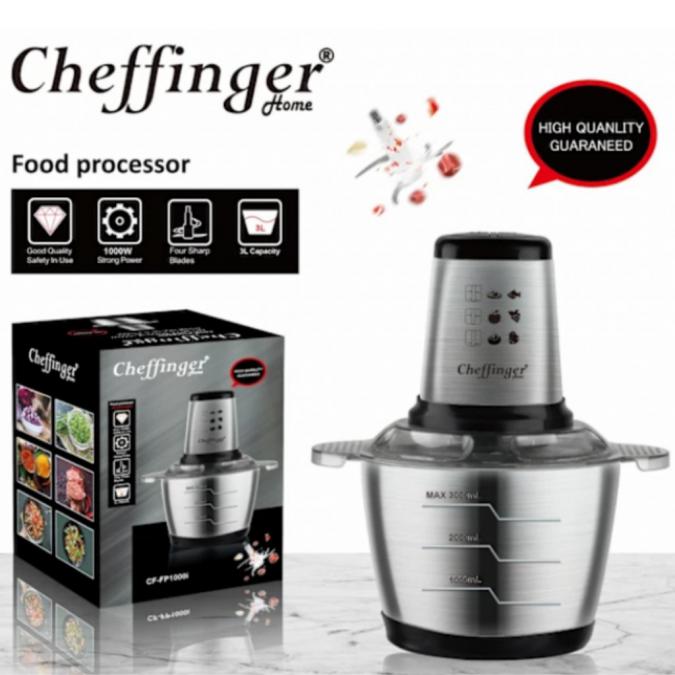 Кухненски робот Cheffinger 3L, 1000w  мощен с 2 скорости, мултифункци