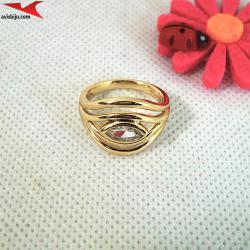 Пръстен с 14К златно покритие и с цирконий