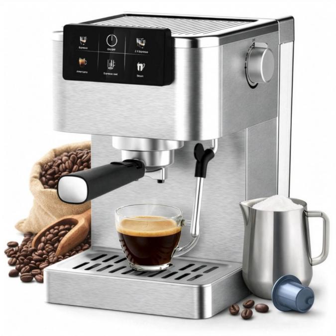 Професионална еспресо машина 20 бара с PID и Thermoblock  5 в 1 - Кре