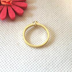 Пръстен с 14К златно покритие и с цирконий