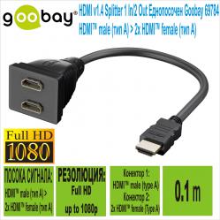 Hdmi Splitter 1 in to 2 out Едноп. Goobay 69784