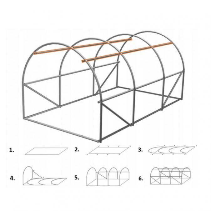 Оранжерия със стабилна поцинкована рамка - професионална защита за ваш