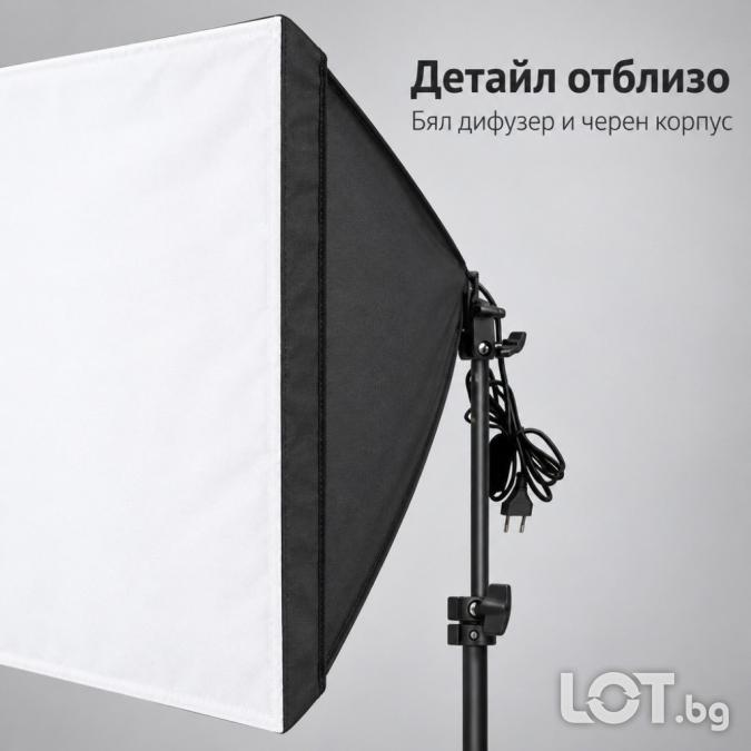 Фото комплект с два софтбокса 50x70 см
