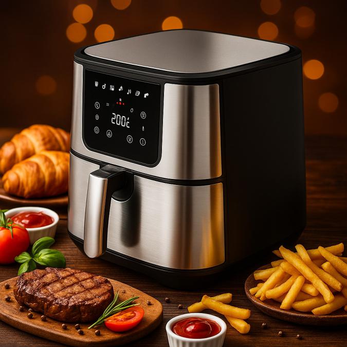 Еър фрайър Scheffler Lq-5001bs 5.5l здравословно готвене с до 80% по