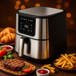 Еър фрайър Scheffler Lq-5001bs  5.5l здравословно готвене с до 80% по