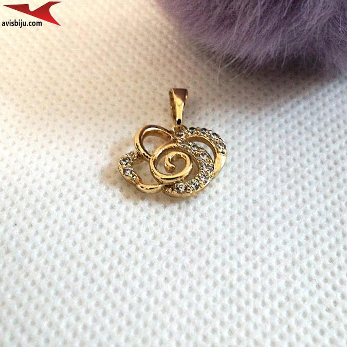 Висулка с 14К златно покритие и с цирконий