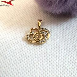 Висулка с 14К златно покритие и с цирконий