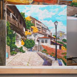 Пейзаж от Велико Търново. Маслена картина. Худ. Мартгер.