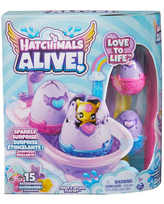 Игрален комплект Hatchimals - Alive Sparkly Surprise - Вана с фигурки