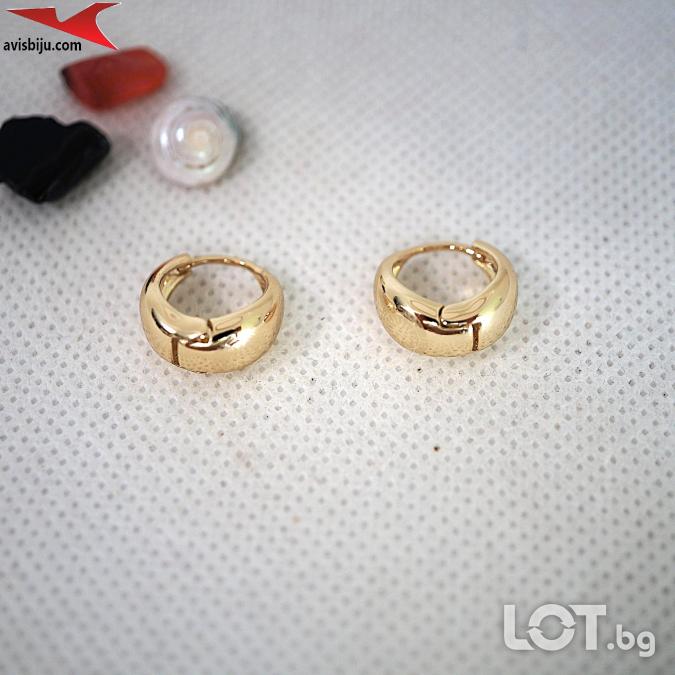 Обеци с 14K златно покритие