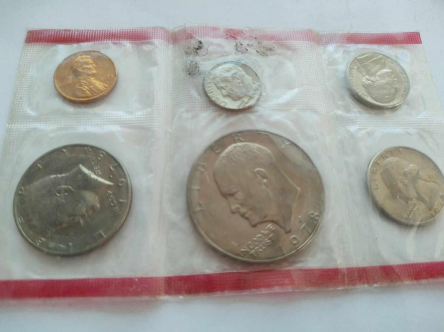 На Вашето внимание сет от 6бр. Американски монети от 1978г.
