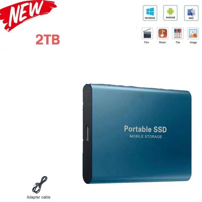 Нов SSD Външен хард диск 2 ТБ Type C USB 3.1