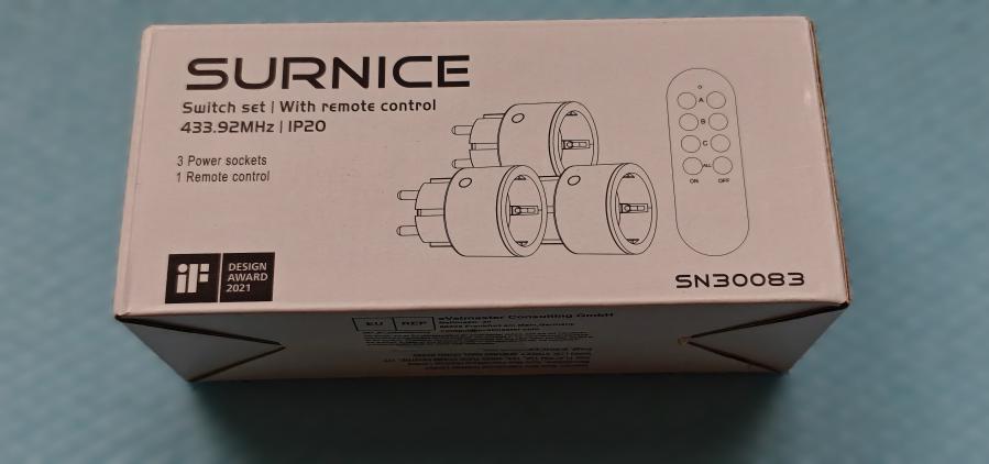 Контакти Surnice с дистанционно управление.