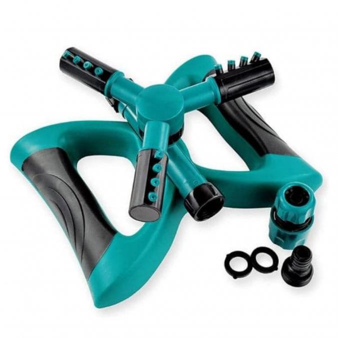 Градинска пръскачка за трева 360, въртяща се с 3 рамена, покритие 80