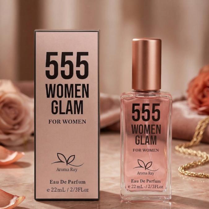 Свеж и дълготраен дамски парфюм 555 Women Glam - цитрусова енергия и м