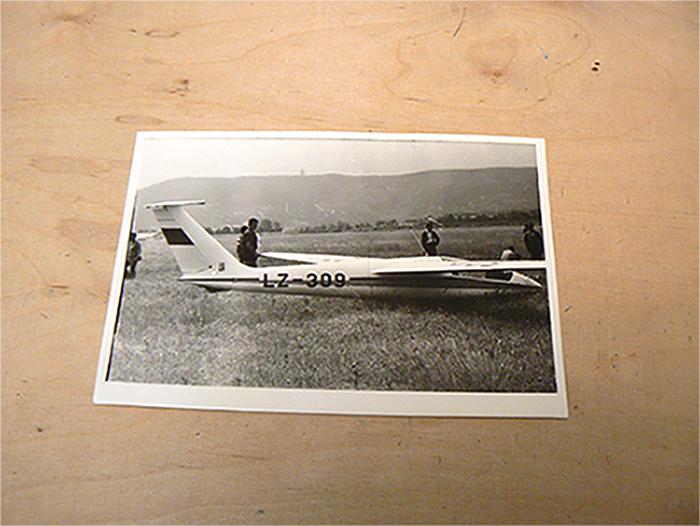 Стара снимка с български самолет Фока 5. Планер. Авиация.