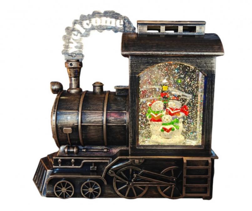 Музикална Коледна декорация влак  снежни човеци или Дядо Коледа