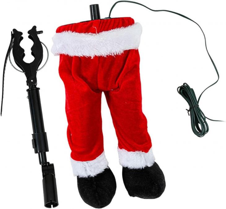 Заклещеният Дядо Коледа  Анимирани крака за вашето коледно дърво