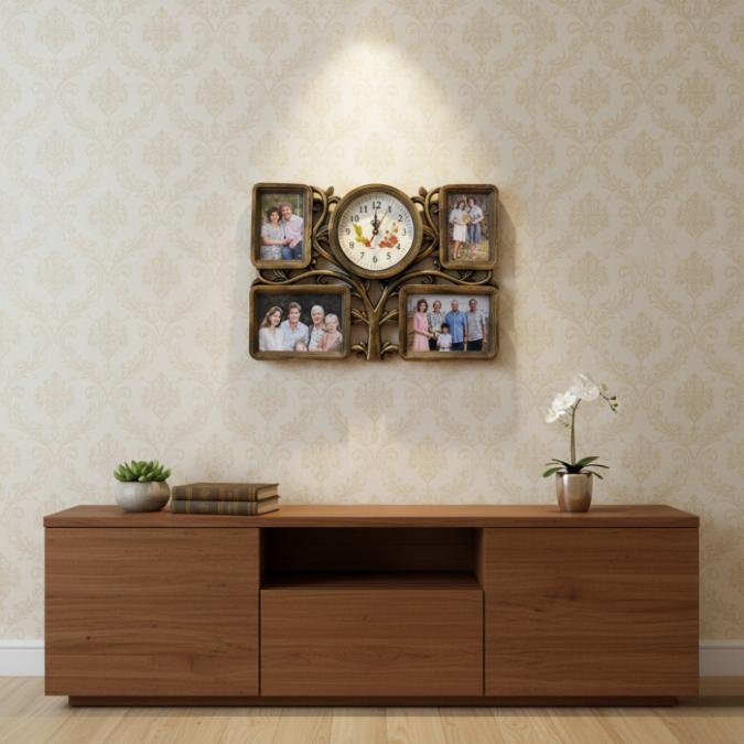 Рамка за снимки с часовник 2 в 1 - Дървото на живота