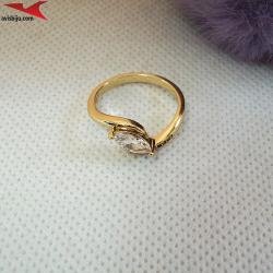 Пръстен с 14К златно покритие и с цирконий