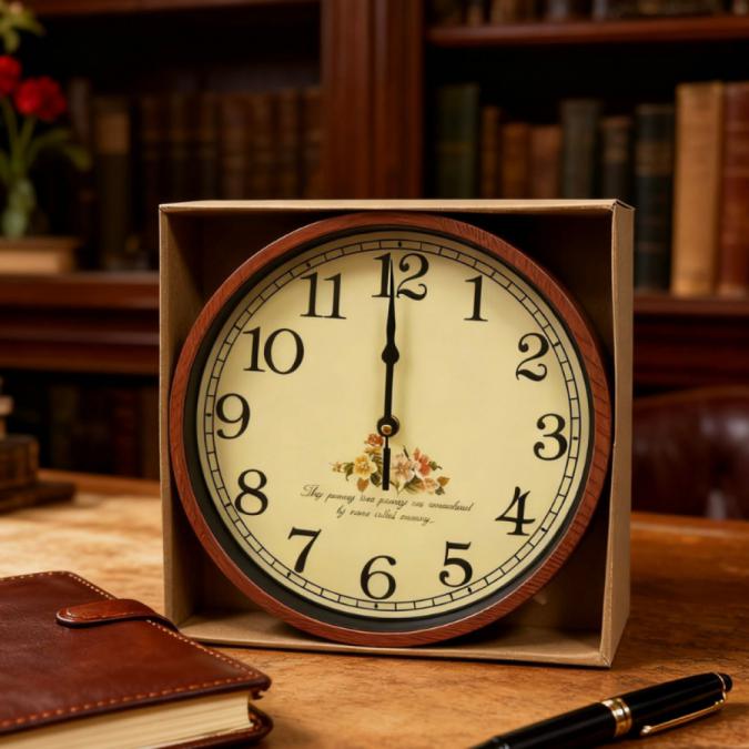 Стенен часовник  25 см  стилен акцент за дома или подарък