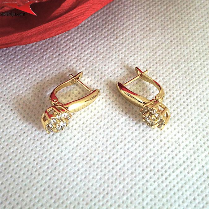 Обеци с 14К златно покритие