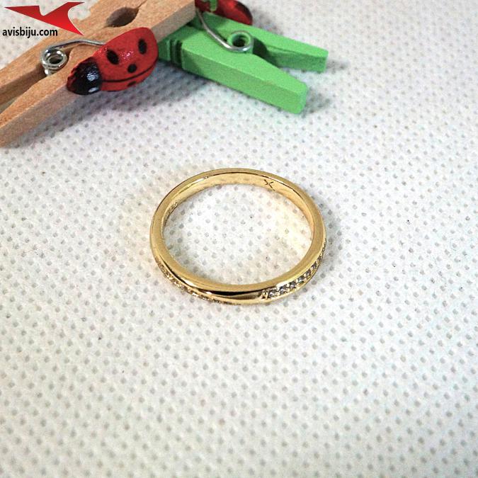 Пръстен с 14К златно покритие и с цирконий