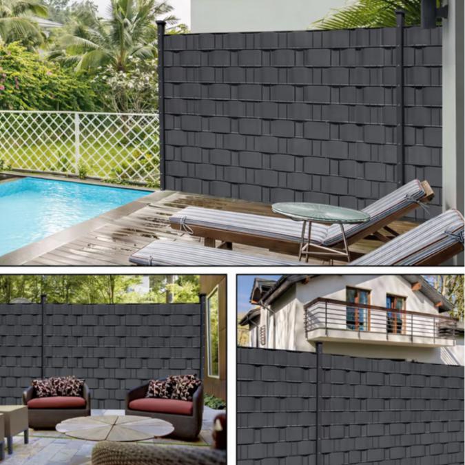 Антрацитна оградна лента 19 см x 35 м  UV устойчива и лесна за монтаж