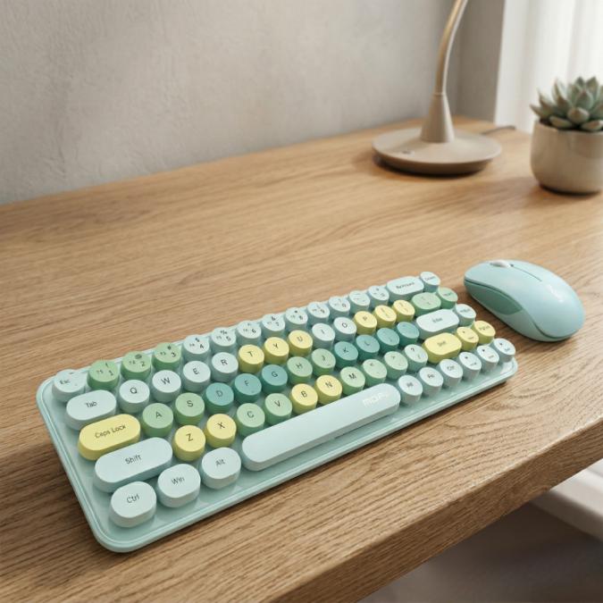 Комплект безжична клавиатура и мишка Mofii Bean, 2.4g - ергономичен ди