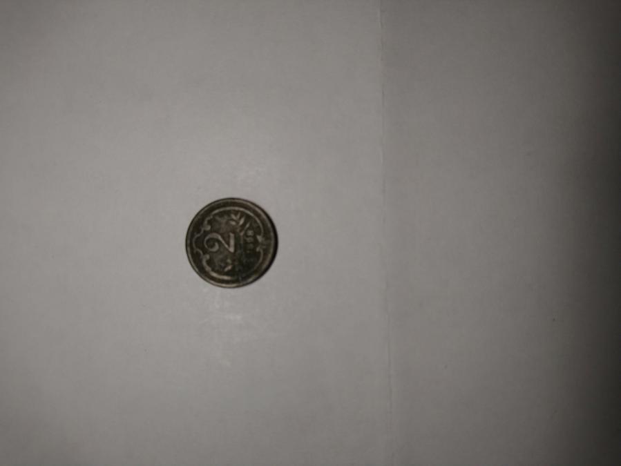 Монета 2 хелера 1898 г