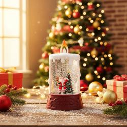 Коледна декоративна LED свещ  Безопасна, блестяща и идеална за одарък