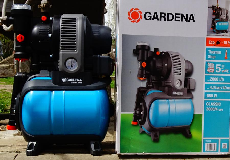 Хидрофор Гардена, Gardena 3000 4 eco с разширителен съд.