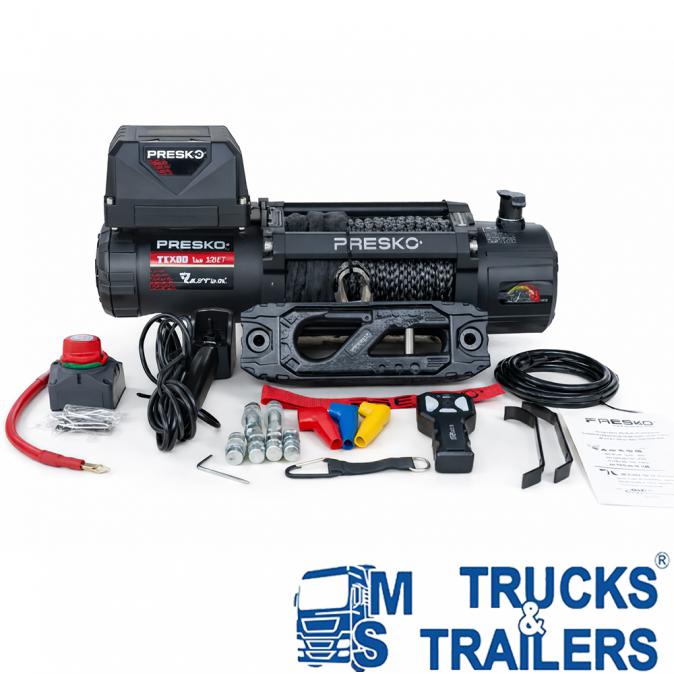 Електрическа лебедка със синтетично въже Presko Raptor 13.500 Fast 12V