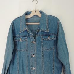Дънково дамско яке, синьо, 100 % памук. Размер L - 44 46
