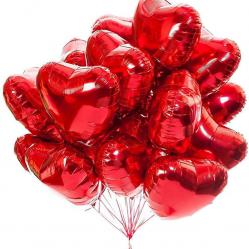 Големи фолиеви балони сърца 54см., 30броя