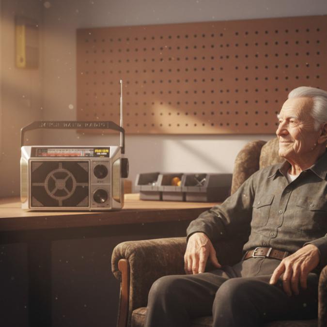 Радио Meier Md-9393 с акумулаторна батерия и FM AM SW обхват  мощен з