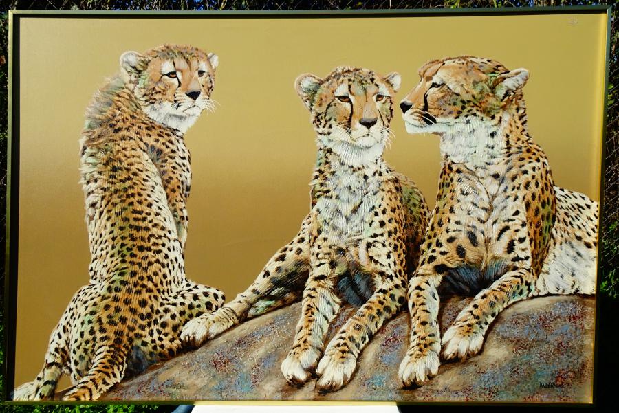 Гепарди Аnderson, картина оригинал маслени бои 153 х 103 см