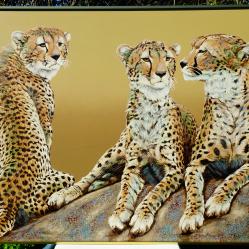Гепарди Аnderson, картина оригинал маслени бои 153 х 103 см