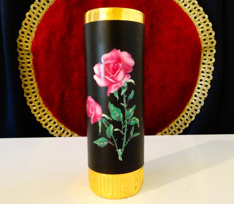 Ваза баварски порцелан, 24k Gold, роза.