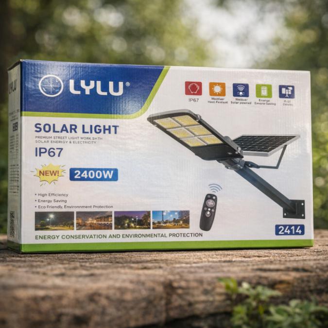 Соларна улична лампа Lylu 2400w с отделен панел и дистанционно управле