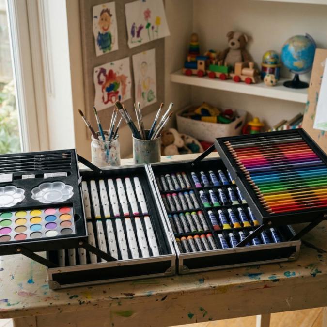 Арт куфар за деца  132 части цветно вдъхновение