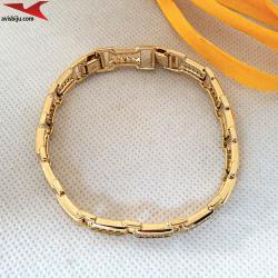 Гривна с 14К златно покритие и с цирконий