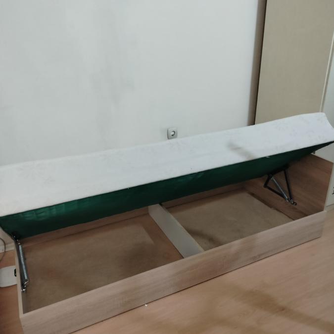 Легло с гръб и табла  Матрак - дъб Сонома