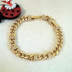 Гривна с 14К златно покритие и с цирконий