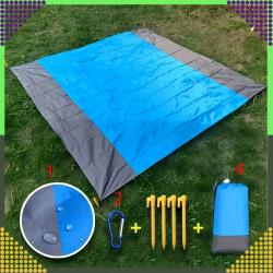 Голямо водоустойчиво плажно одеяло - Постелка за пикник подходяща за ц