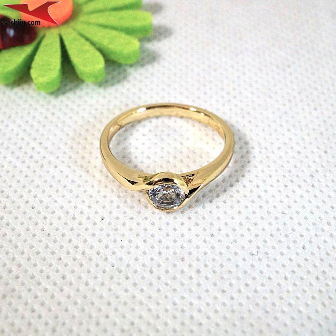 Пръстен с 14К златно покритие и с цирконий